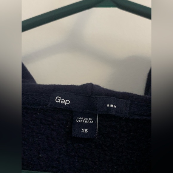 Gap Soft Full Zip Up Sweater Hoodie Dark Navy Blue XS - Picture 4 of 4